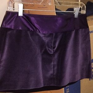 Guess Collection Dual Material Purple Mini-Skirt NWT